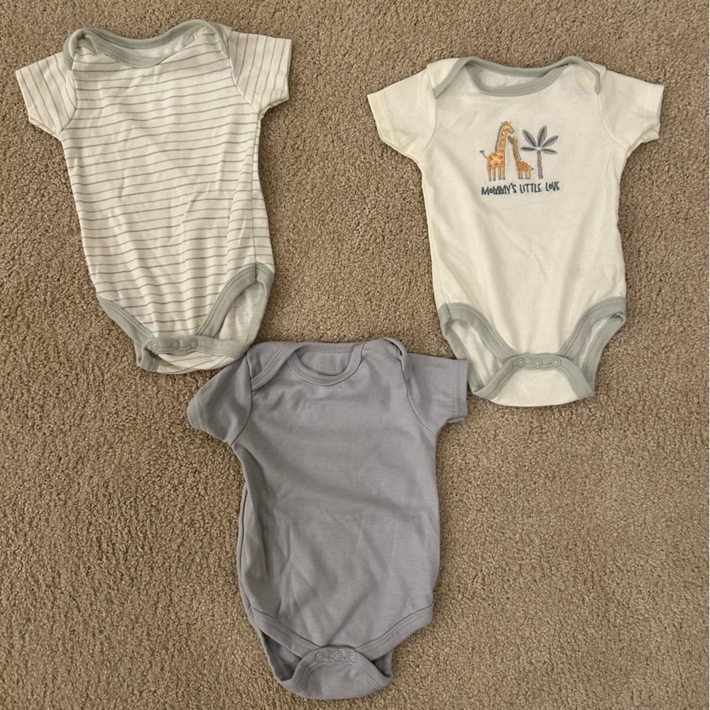 NWOT Chick Pea Baby Onesies 3-6 months